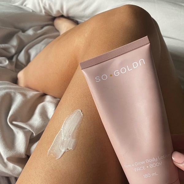 So Goldn firm + glow body lotion