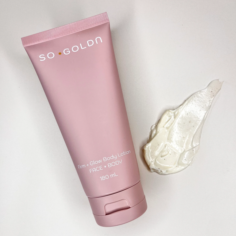 So Goldn firm + glow body lotion